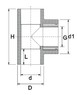 Тройник ВР с внутренней резьбой металл, d 20*1/2'' мм, PN 25