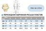 Переходник НР с наружной резьбой пластик, d 32*1 мм, PN 25