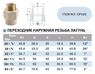 Переходник НР с наружной резьбой металл, d 25*3/4 мм, PN 25