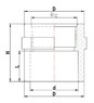 Муфта переходная ПВХ клеевое соединение, внутренняя резьба ,PN 16, d 32*1" мм