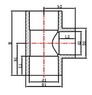 Тройник ПВХ переходной 90°, PN10, d 125*90 мм
